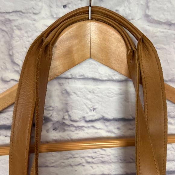 LL Bean Vintage 90s Purple Floral Hawaiian Canvas and Leather Tote Bag Y2K EUC - Picture 4 of 11